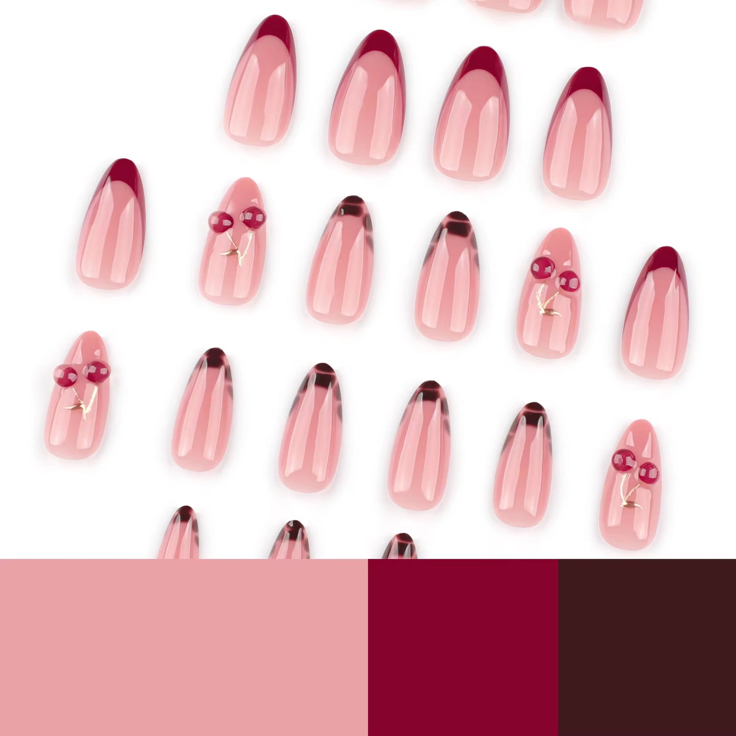 Cherry Amour - Coffret de 24 ongles