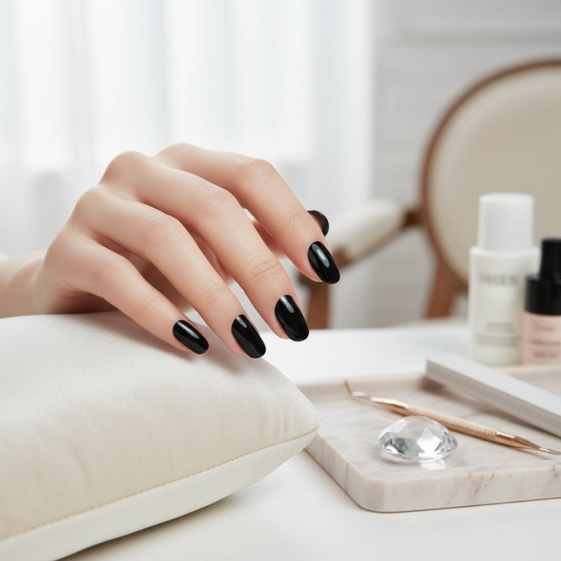 Black Nail Gel Strips - Secret Teddy