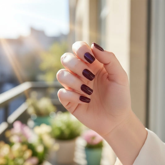 Dark Scarlet Nail Gel Strips - Secret Teddy