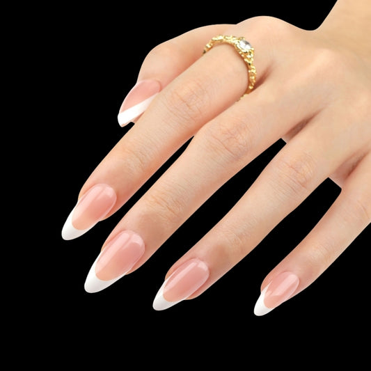 French Almond Nails – 30 Pieces for Salon-Quality Nails