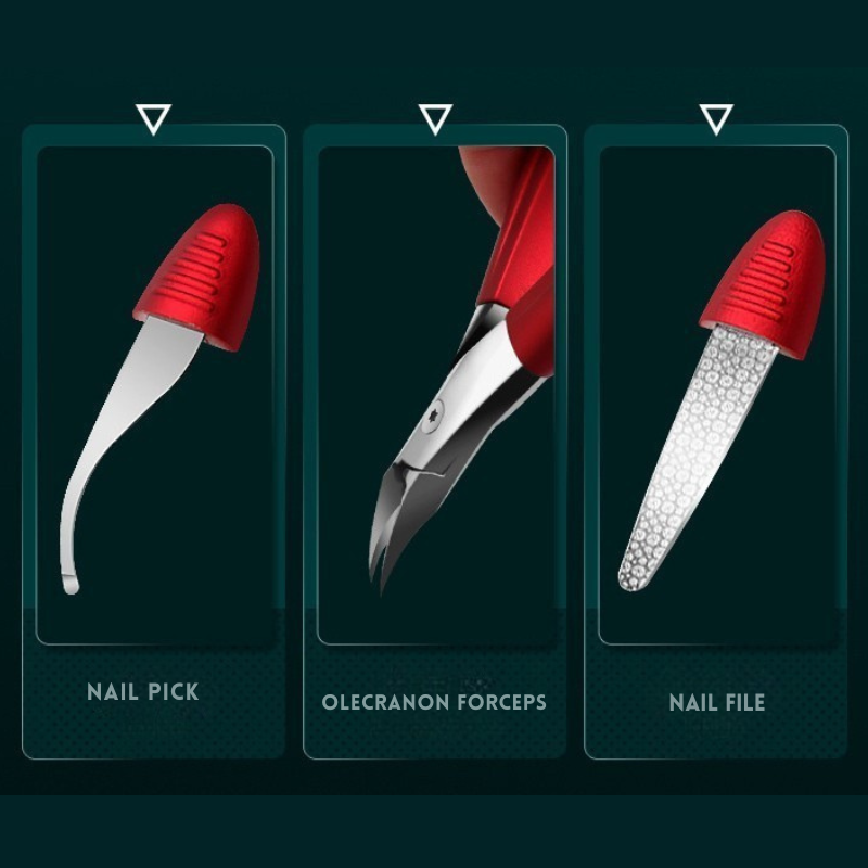 Secret Precision Cuticle Cutter with Nail Pick & Nail File - Secret Teddy