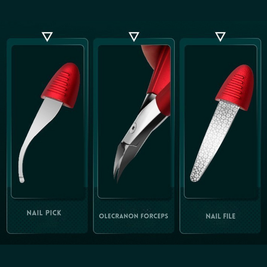 Secret Precision Cuticle Cutter with Nail Pick & Nail File - Secret Teddy