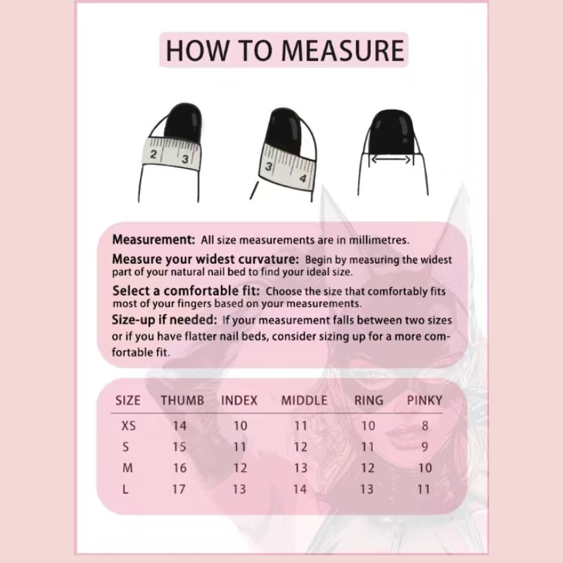 Handmade Reusable Long Oval Nails - Tiger Print - Secret Teddy