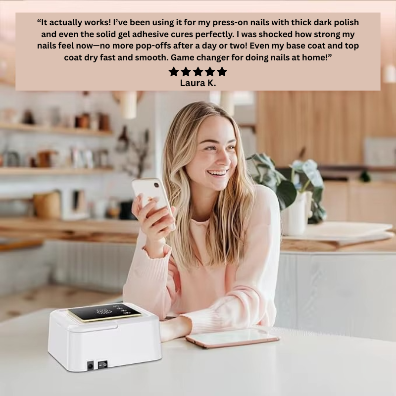 CureBeam Pro – 108W Cordless UV Nail Lamp for Opaque Nails, Gel Polish & Solid Gel Adhesive - Secret Teddy