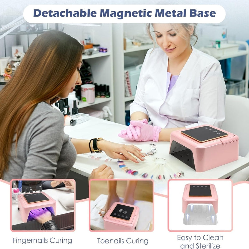 CureBeam Pro – 108W Cordless UV Nail Lamp for Opaque Nails, Gel Polish & Solid Gel Adhesive - Secret Teddy