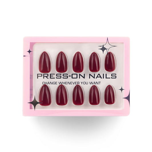 French Short Almond Nails - GD36