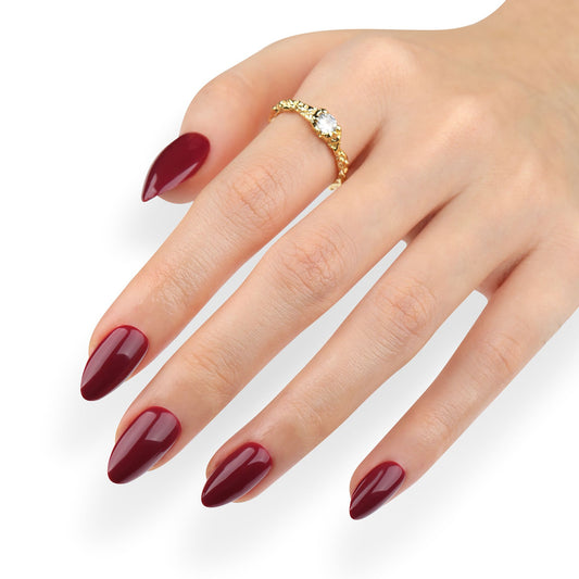 French Short Almond Nails - GD36