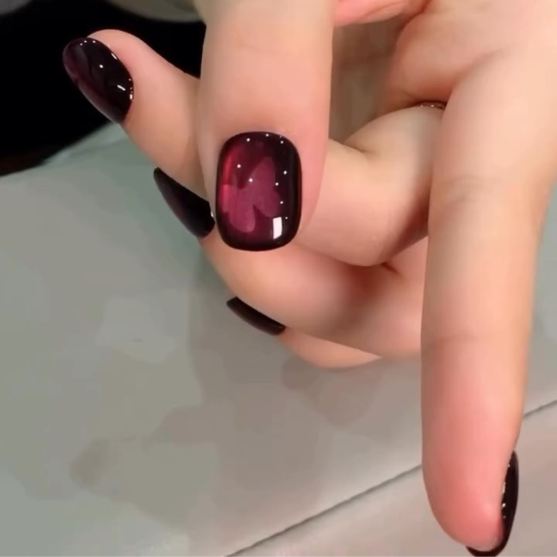 Handmade Reusable Nails - Twilight Butterfly - Secret Teddy