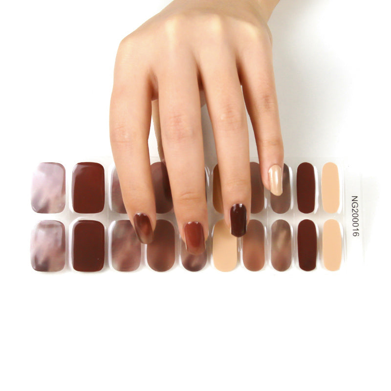 Shades of Brown Nail Gel Strips - Secret Teddy