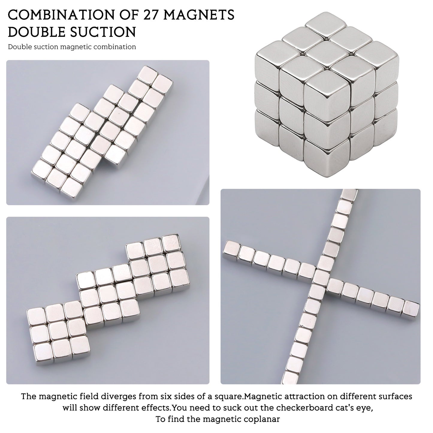 Chess Board Rubik's Cube Nail Magnet - DIY Nails Tool - Secret Teddy