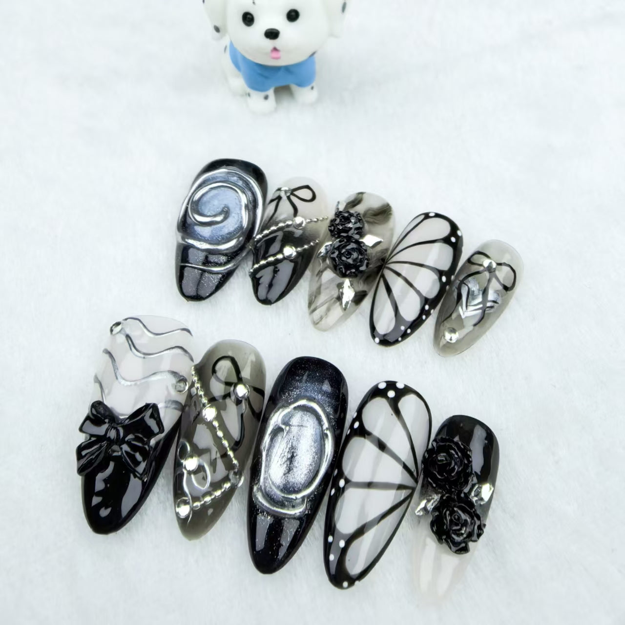 Handmade Reusable Nails - Midnight Enchant - Secret Teddy