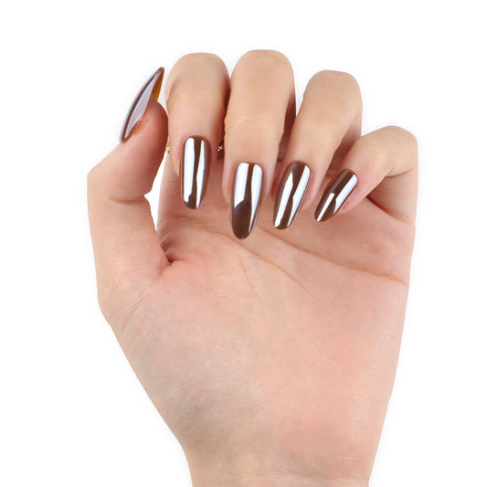 French Long Almond Nails - GD61