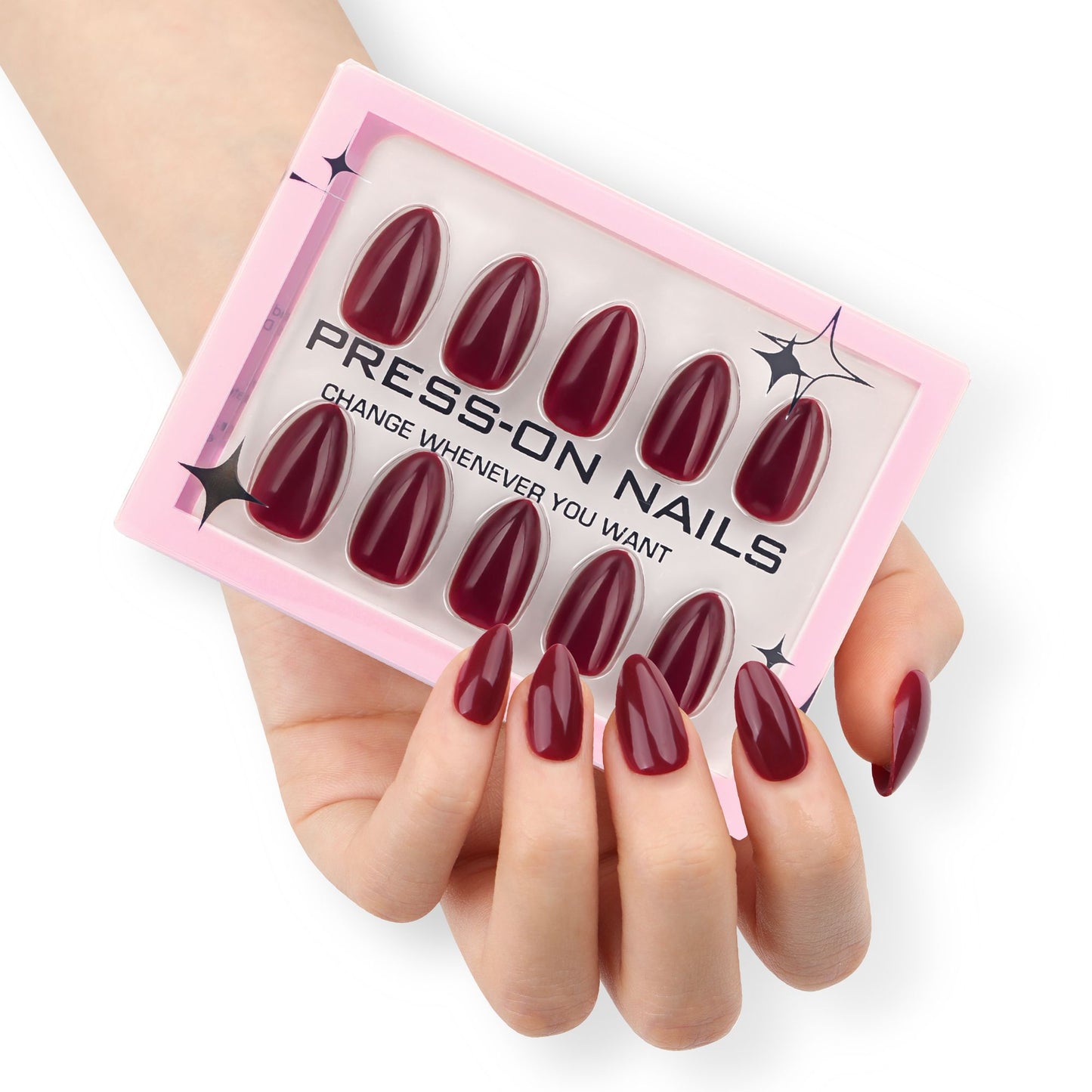 Ongles courts français en amande - GD36