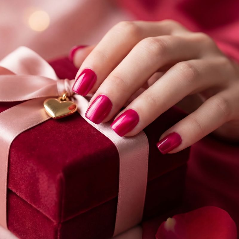 Rose Pink - Cat Eye Nails - Secret Teddy