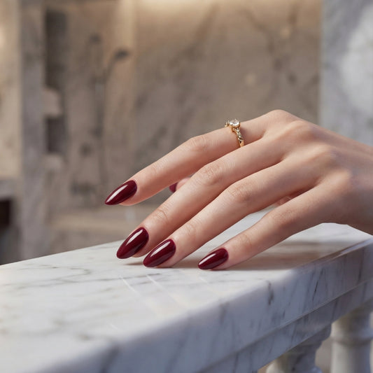 French Short Almond Nails - GD36 - Secret Teddy