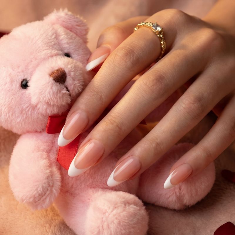French Almond Nails – 30 Pieces for Salon-Quality Nails - Secret Teddy