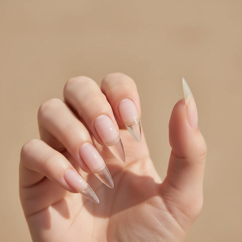 Clear Nail Extensions - 240 Nails Set - Stiletto - Secret Teddy