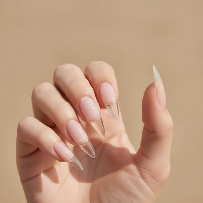 Clear Nail Extensions - 240 Nails Set - Stiletto - Secret Teddy