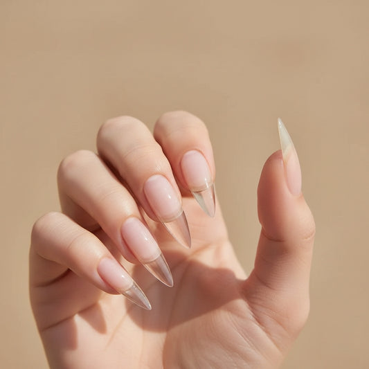 Clear Nail Extensions - 240 Nails Set - Stiletto - Secret Teddy