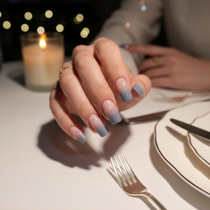 Grey Ombre-Gel Nail Stickers — No UV Lamp Needed - Secret Teddy