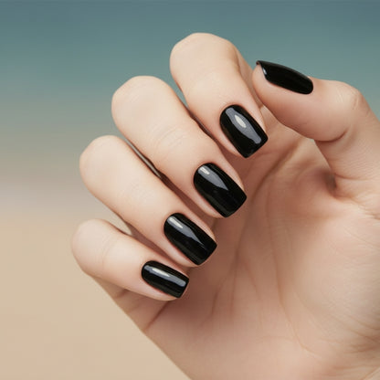 Black Nail Gel Strips - Secret Teddy