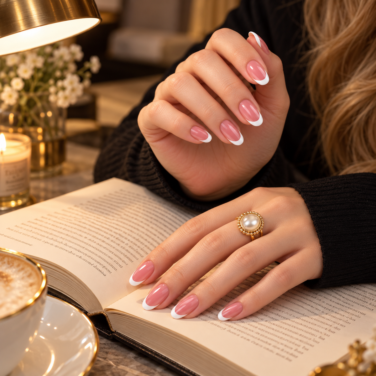 Short Square French Nails - GD25 - Secret Teddy