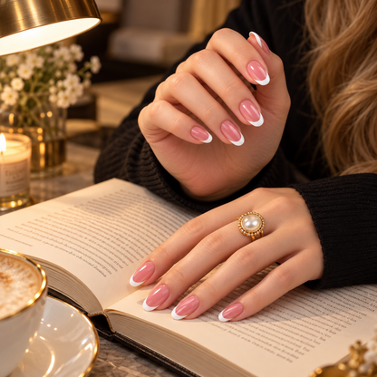 Short Square French Nails - GD25 - Secret Teddy