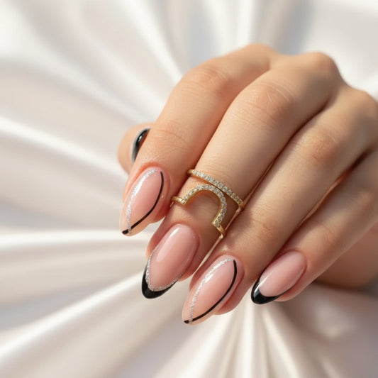 Midnight Elegance - 24 Nails Set - Secret Teddy