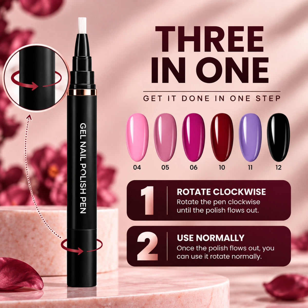 Gel Nail Polish Pen – Soft Mauve – 002 - Secret Teddy