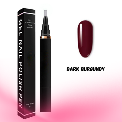Gel Nail Polish Pen – Dark Burgundy – 084