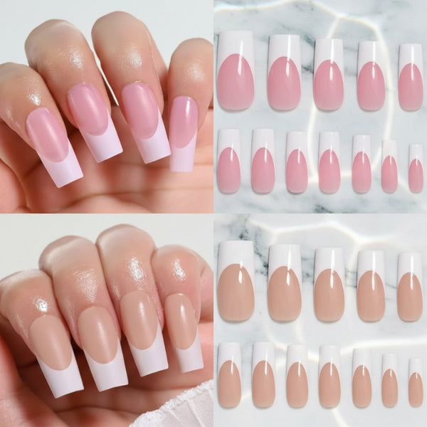 French Long Square Nails - 120 Nails Set - Secret Teddy