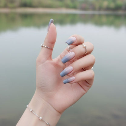 Grey Ombre-Gel Nail Stickers — No UV Lamp Needed - Secret Teddy