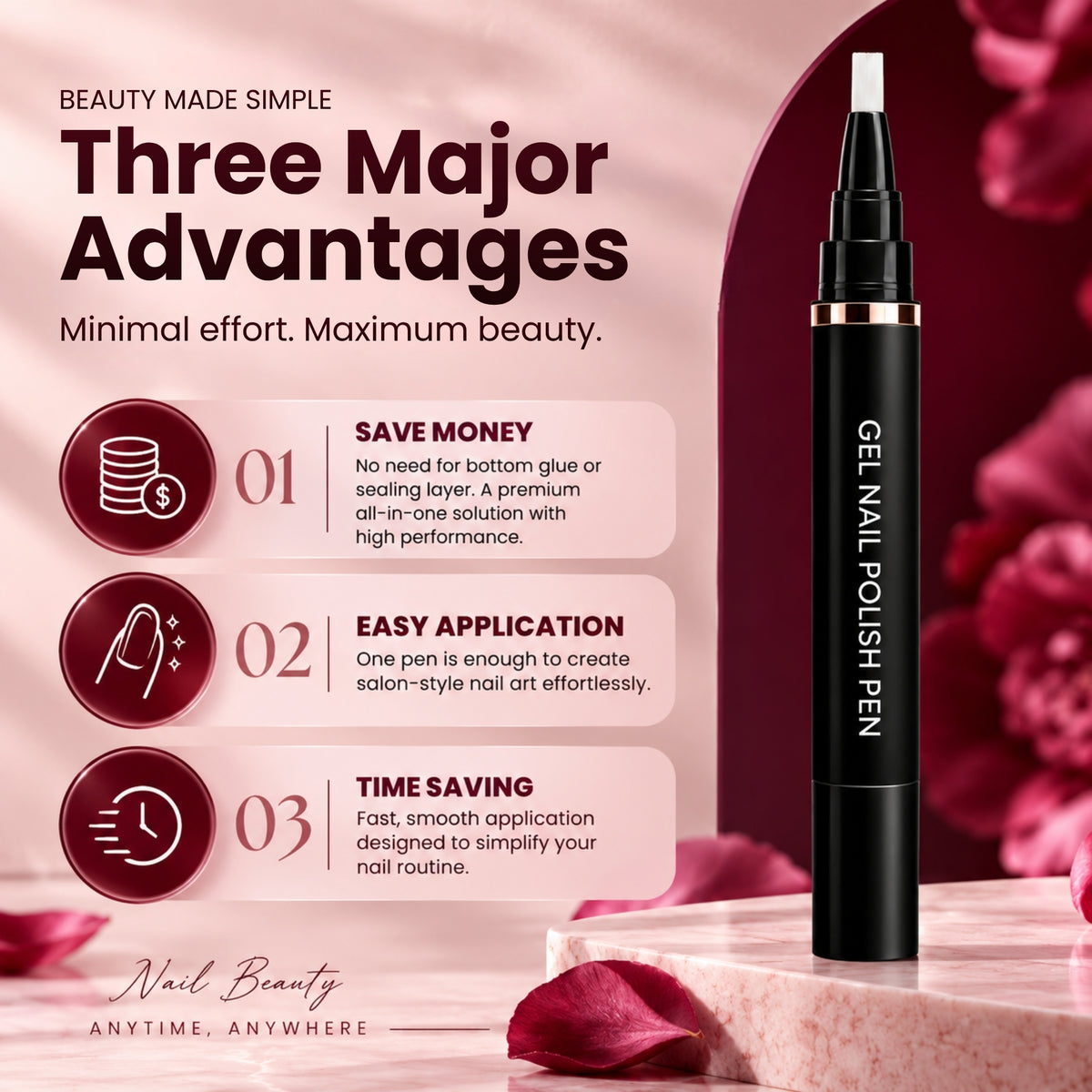 Gel Nail Polish Pen – Soft Mauve – 002 - Secret Teddy