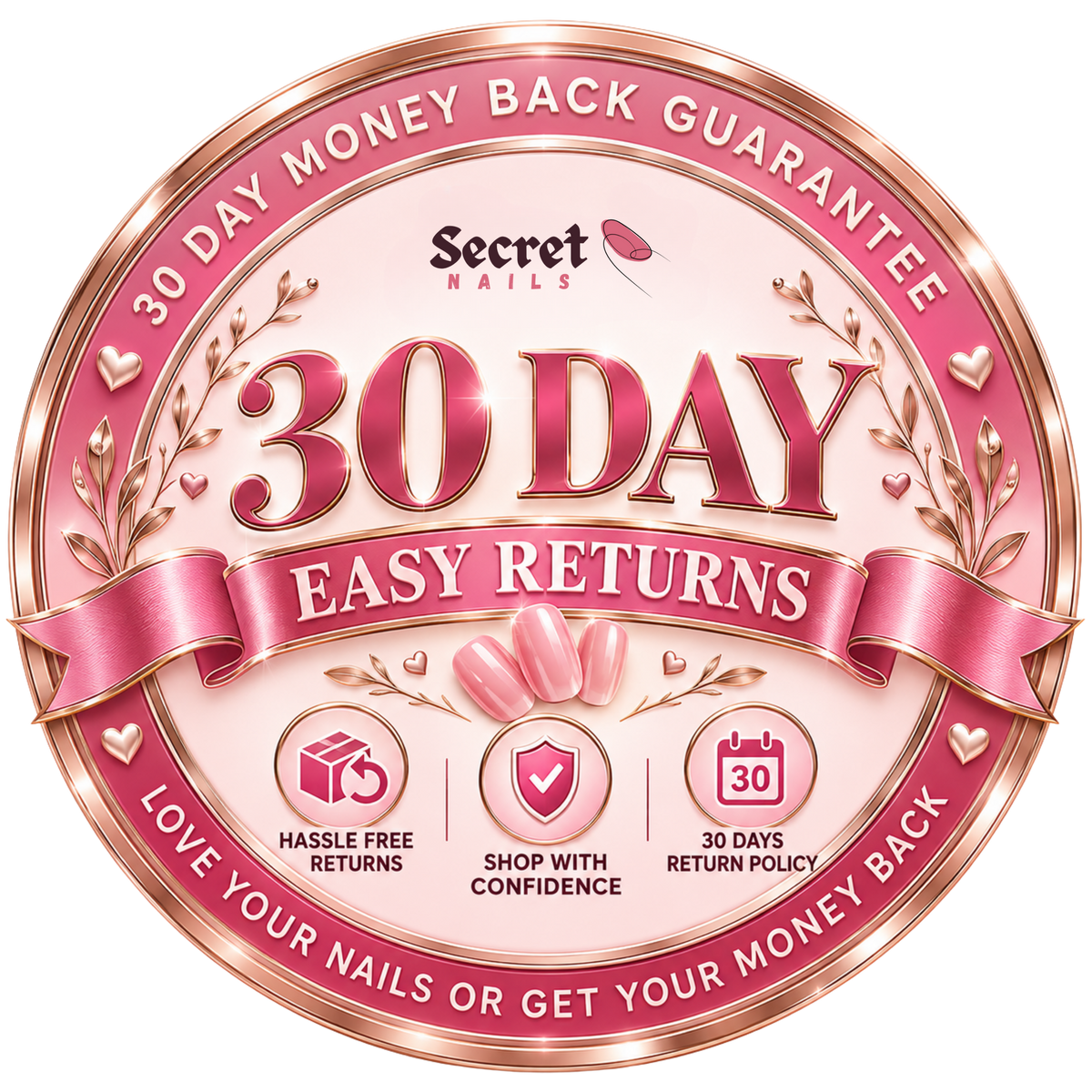 Secret Nails 30日間返金保証