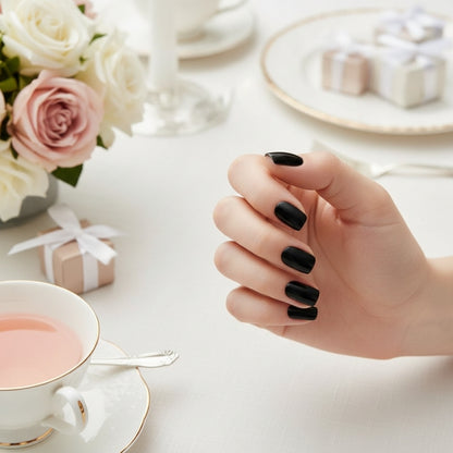 Black Nail Gel Strips - Secret Teddy