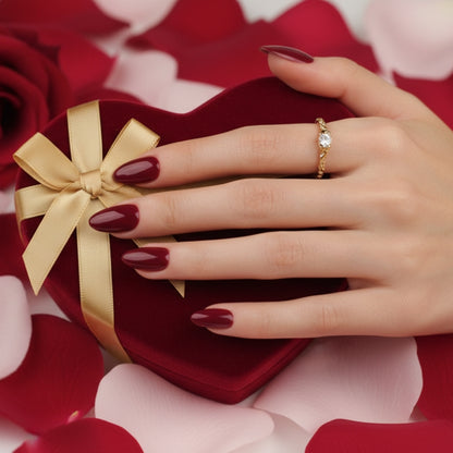 French Short Almond Nails - GD36 - Secret Teddy