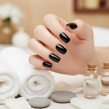 Black Nail Gel Strips - Secret Teddy