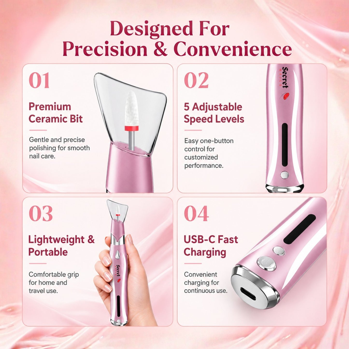 Precision Pro Nail Drill - Secret Teddy