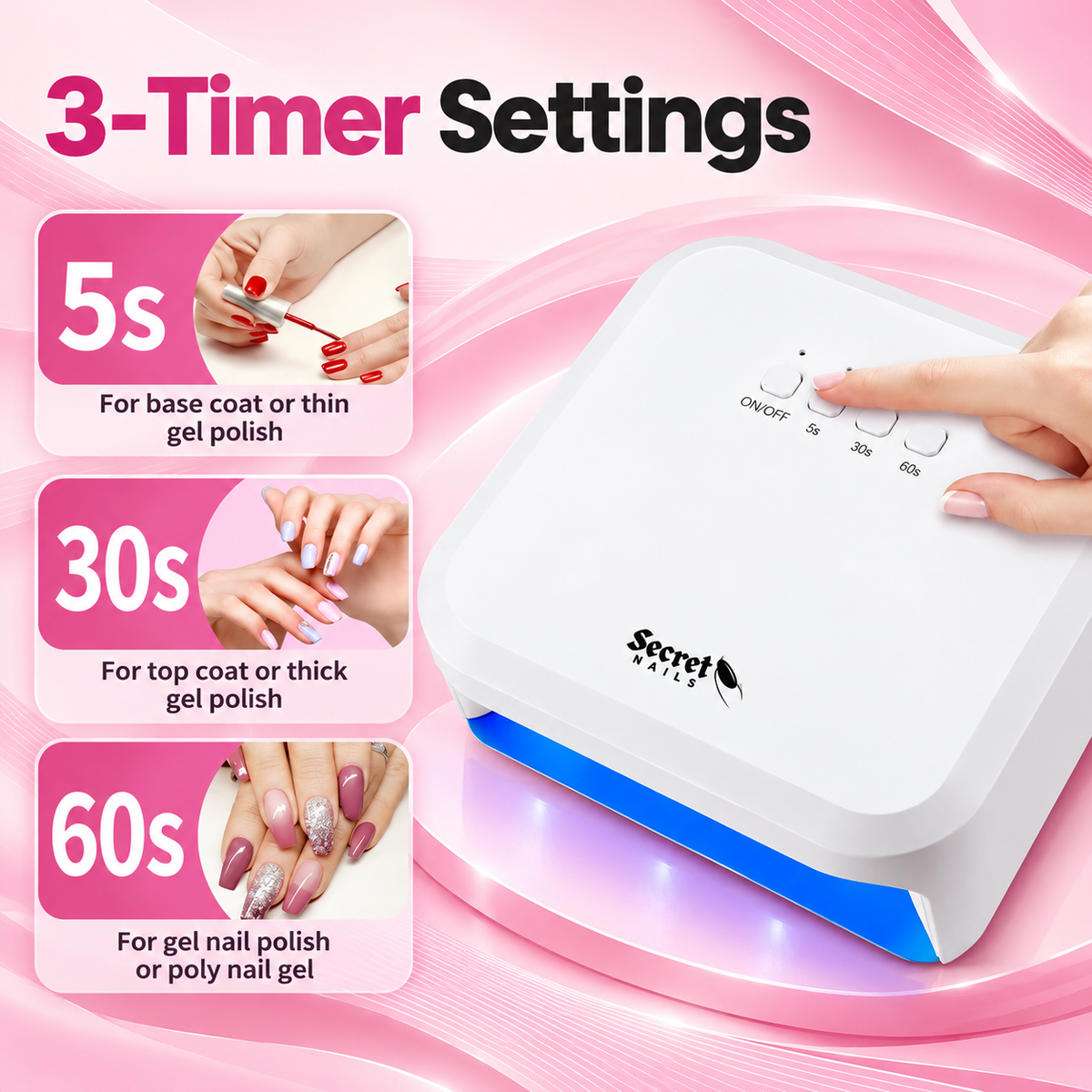 Lumi48 – UV/LED Nail Lamp – 48W Smart - Secret Teddy
