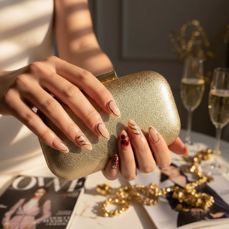 Opulent Flora - 24 Nails Set - Secret Teddy