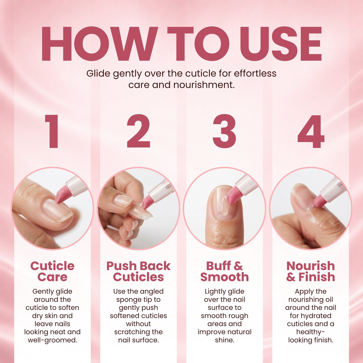 4-in-1 Cuticle Care Pen | Exfoliate • Nourish • Push • Shine