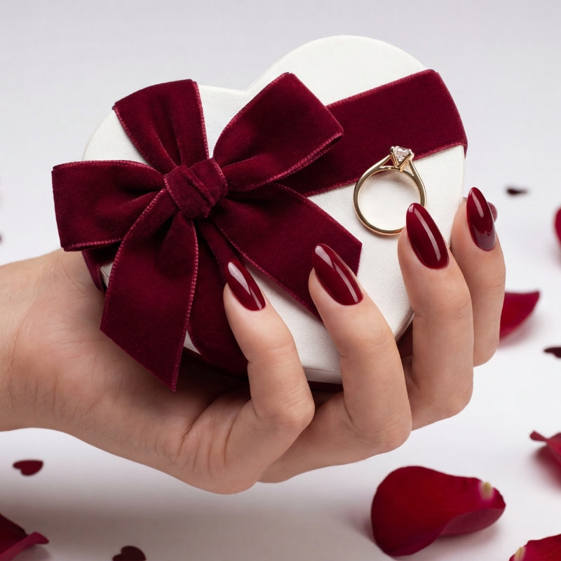 French Short Almond Nails - GD36 - Secret Teddy