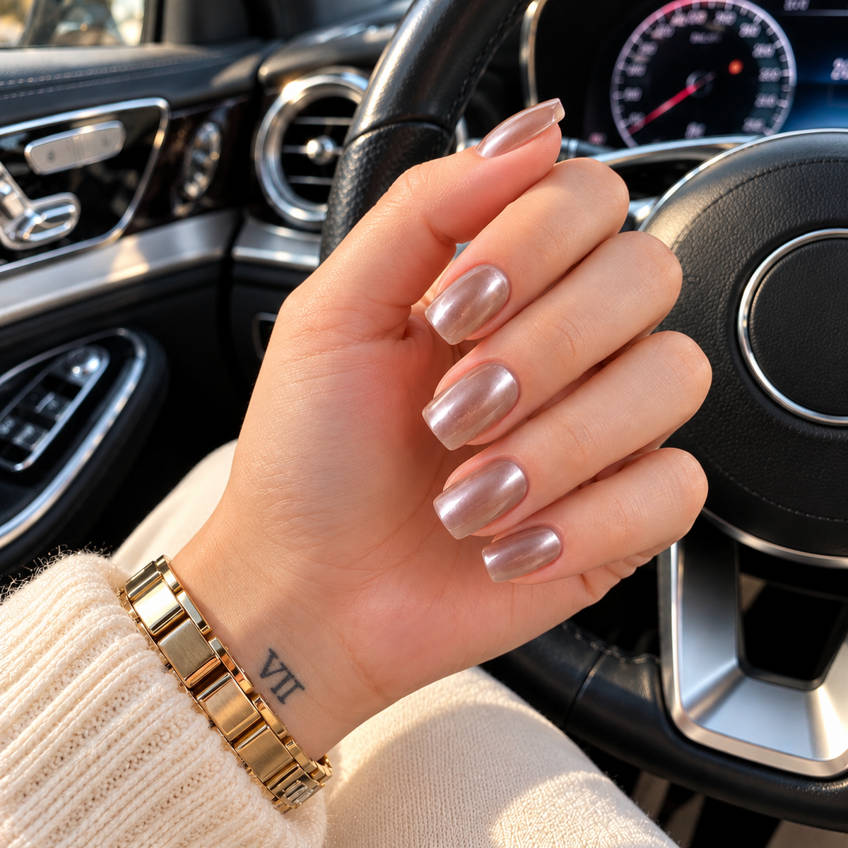 Light Brown - Cat-Eye Nails - Secret Teddy