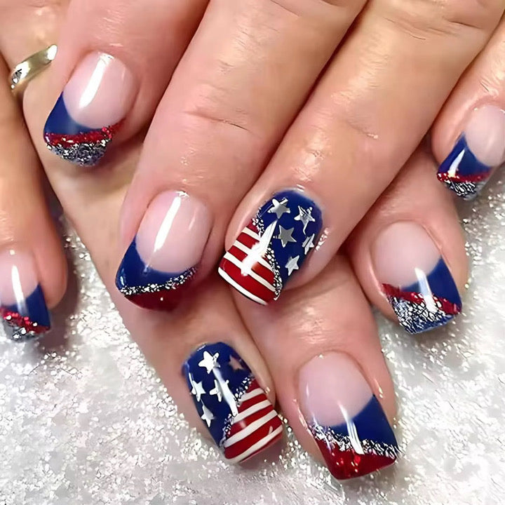 4th of July Nails | Independence Day Nails - Secret Teddy