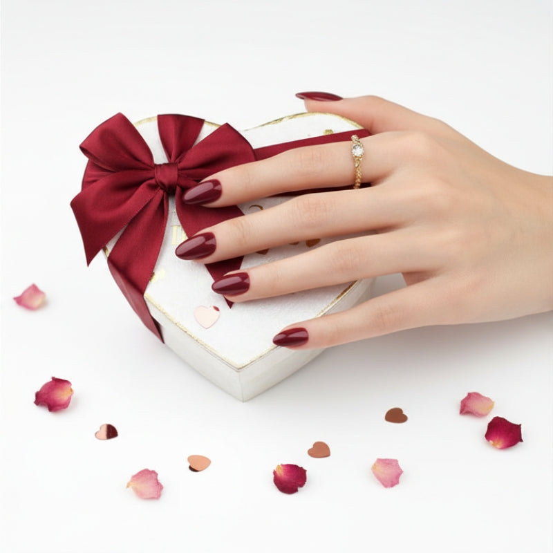 French Short Almond Nails - GD36 - Secret Teddy