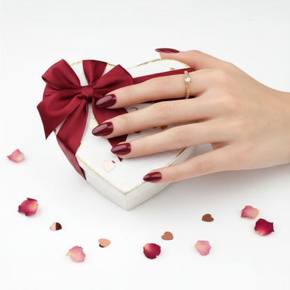 French Short Almond Nails - GD36 - Secret Teddy