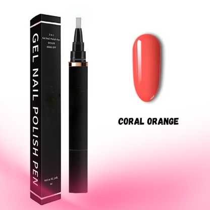 Gel Nail Polish Pen – Coral Orange – 019