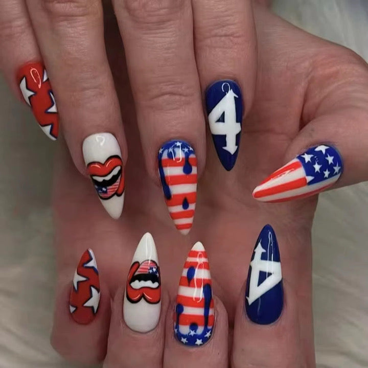 4th of July Nails | Independence Day Nails - Secret Teddy