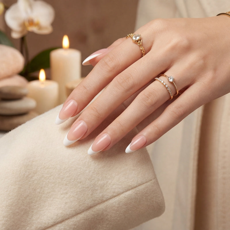 French Almond Nails – 30 Pieces for Salon-Quality Nails - Secret Teddy