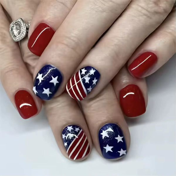 4th of July Nails | Independence Day Nails - Secret Teddy